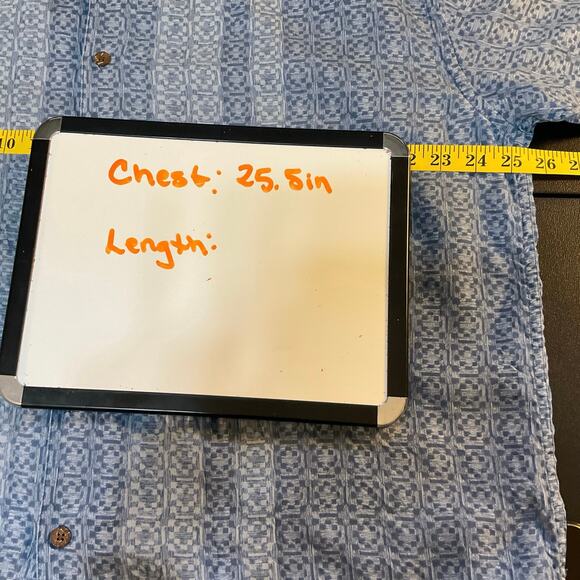 Ocean Pacific Washable Silk Blue Geometric Print Button Down Size XXL - Picture 5 of 6